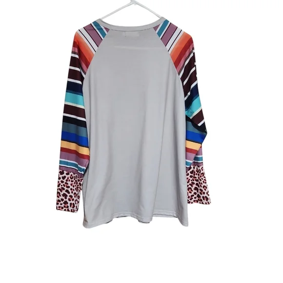 Colorful Striped Long Sleeve Tee - Picture 4 of 4